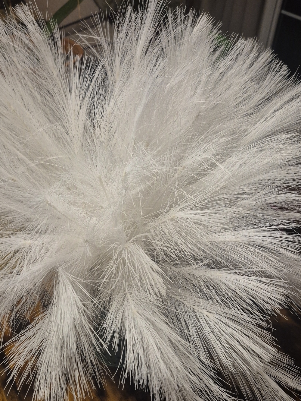 White Feather Spray Decorative Accent - Soft Plume Bouquet